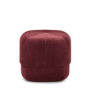 Normann Copenhagen Circus Large velvet pouf 46x46cm. with h.40 cm. Normann Copenhagen Circus Dark Red - Buy now on ShopDecor - Discover the best products by NORMANN COPENHAGEN design