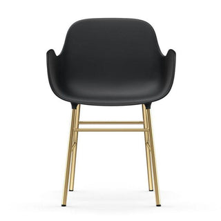 Normann Copenhagen Form polypropylene armchair with brass legs - Buy now on ShopDecor - Discover the best products by NORMANN COPENHAGEN design