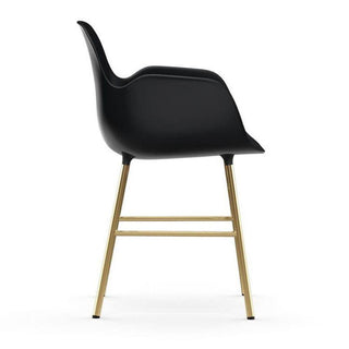 Normann Copenhagen Form polypropylene armchair with brass legs - Buy now on ShopDecor - Discover the best products by NORMANN COPENHAGEN design