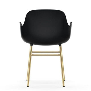 Normann Copenhagen Form polypropylene armchair with brass legs - Buy now on ShopDecor - Discover the best products by NORMANN COPENHAGEN design