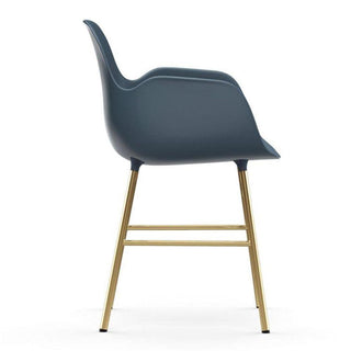 Normann Copenhagen Form polypropylene armchair with brass legs - Buy now on ShopDecor - Discover the best products by NORMANN COPENHAGEN design