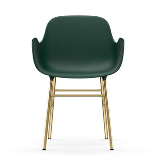 Normann Copenhagen Form polypropylene armchair with brass legs - Buy now on ShopDecor - Discover the best products by NORMANN COPENHAGEN design