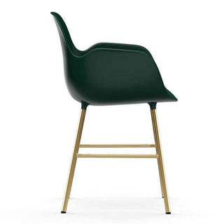 Normann Copenhagen Form polypropylene armchair with brass legs - Buy now on ShopDecor - Discover the best products by NORMANN COPENHAGEN design