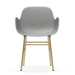 Normann Copenhagen Form polypropylene armchair with brass legs - Buy now on ShopDecor - Discover the best products by NORMANN COPENHAGEN design