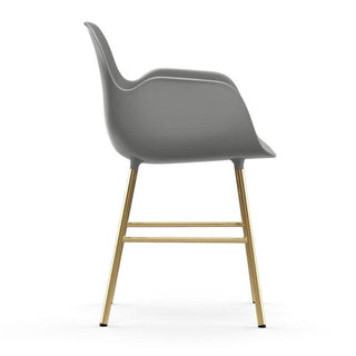 Normann Copenhagen Form polypropylene armchair with brass legs - Buy now on ShopDecor - Discover the best products by NORMANN COPENHAGEN design