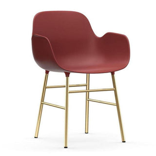 Normann Copenhagen Form polypropylene armchair with brass legs Normann Copenhagen Form Red - Buy now on ShopDecor - Discover the best products by NORMANN COPENHAGEN design