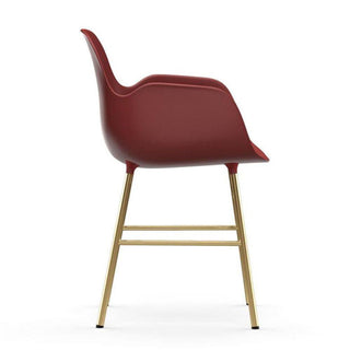 Normann Copenhagen Form polypropylene armchair with brass legs - Buy now on ShopDecor - Discover the best products by NORMANN COPENHAGEN design