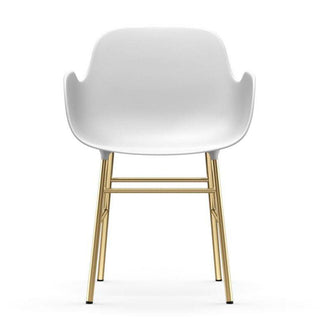 Normann Copenhagen Form polypropylene armchair with brass legs - Buy now on ShopDecor - Discover the best products by NORMANN COPENHAGEN design