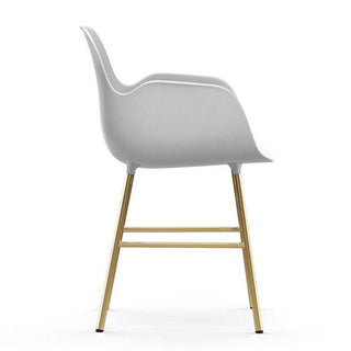 Normann Copenhagen Form polypropylene armchair with brass legs - Buy now on ShopDecor - Discover the best products by NORMANN COPENHAGEN design