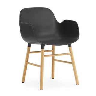 Normann Copenhagen Form polypropylene armchair with oak legs Normann Copenhagen Form Black - Buy now on ShopDecor - Discover the best products by NORMANN COPENHAGEN design