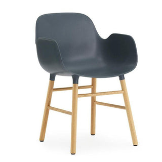 Normann Copenhagen Form polypropylene armchair with oak legs Normann Copenhagen Form Blue - Buy now on ShopDecor - Discover the best products by NORMANN COPENHAGEN design