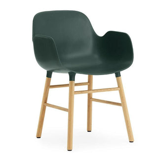 Normann Copenhagen Form polypropylene armchair with oak legs Normann Copenhagen Form Green - Buy now on ShopDecor - Discover the best products by NORMANN COPENHAGEN design