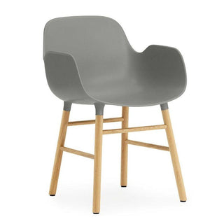 Normann Copenhagen Form polypropylene armchair with oak legs Normann Copenhagen Form Grey - Buy now on ShopDecor - Discover the best products by NORMANN COPENHAGEN design