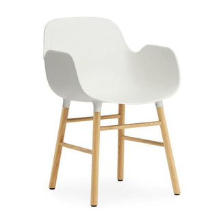 Normann Copenhagen Form polypropylene armchair with oak legs Normann Copenhagen Form White - Buy now on ShopDecor - Discover the best products by NORMANN COPENHAGEN design