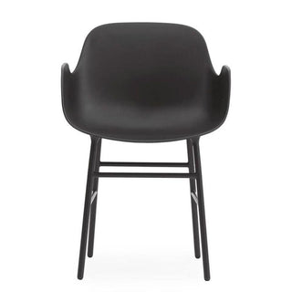 Normann Copenhagen Form polypropylene armchair with lacquered steel legs - Buy now on ShopDecor - Discover the best products by NORMANN COPENHAGEN design