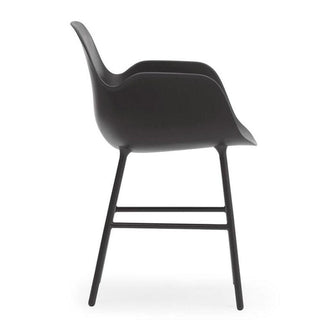 Normann Copenhagen Form polypropylene armchair with lacquered steel legs - Buy now on ShopDecor - Discover the best products by NORMANN COPENHAGEN design