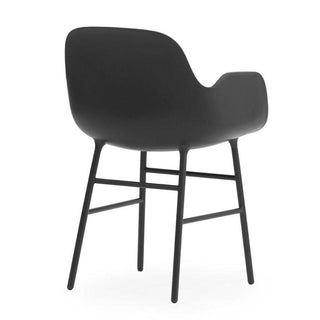 Normann Copenhagen Form polypropylene armchair with lacquered steel legs - Buy now on ShopDecor - Discover the best products by NORMANN COPENHAGEN design