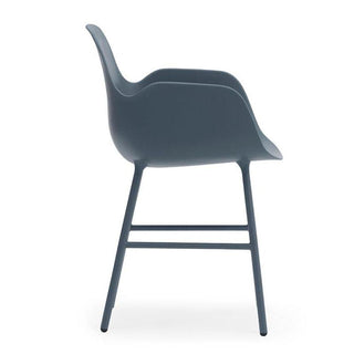 Normann Copenhagen Form polypropylene armchair with lacquered steel legs - Buy now on ShopDecor - Discover the best products by NORMANN COPENHAGEN design