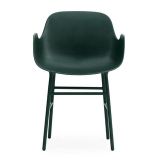 Normann Copenhagen Form polypropylene armchair with lacquered steel legs - Buy now on ShopDecor - Discover the best products by NORMANN COPENHAGEN design