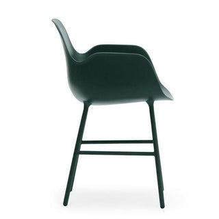 Normann Copenhagen Form polypropylene armchair with lacquered steel legs - Buy now on ShopDecor - Discover the best products by NORMANN COPENHAGEN design