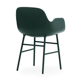 Normann Copenhagen Form polypropylene armchair with lacquered steel legs - Buy now on ShopDecor - Discover the best products by NORMANN COPENHAGEN design