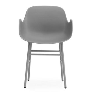 Normann Copenhagen Form polypropylene armchair with lacquered steel legs - Buy now on ShopDecor - Discover the best products by NORMANN COPENHAGEN design