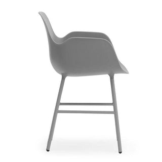 Normann Copenhagen Form polypropylene armchair with lacquered steel legs - Buy now on ShopDecor - Discover the best products by NORMANN COPENHAGEN design