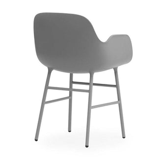 Normann Copenhagen Form polypropylene armchair with lacquered steel legs - Buy now on ShopDecor - Discover the best products by NORMANN COPENHAGEN design