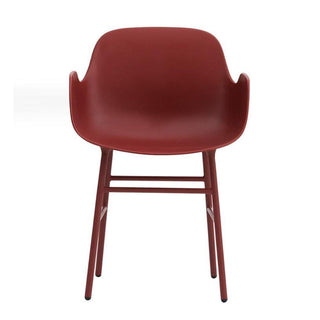 Normann Copenhagen Form polypropylene armchair with lacquered steel legs - Buy now on ShopDecor - Discover the best products by NORMANN COPENHAGEN design