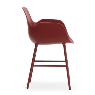 Normann Copenhagen Form polypropylene armchair with lacquered steel legs - Buy now on ShopDecor - Discover the best products by NORMANN COPENHAGEN design