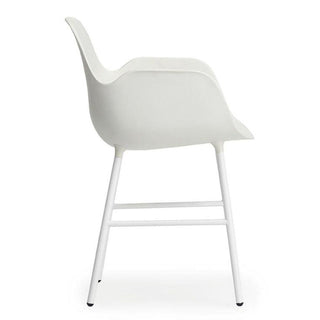 Normann Copenhagen Form polypropylene armchair with lacquered steel legs - Buy now on ShopDecor - Discover the best products by NORMANN COPENHAGEN design