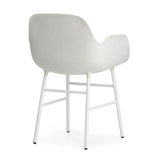 Normann Copenhagen Form polypropylene armchair with lacquered steel legs - Buy now on ShopDecor - Discover the best products by NORMANN COPENHAGEN design