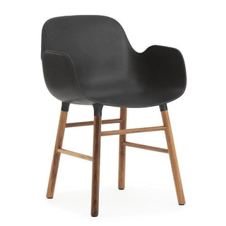 Normann Copenhagen Form polypropylene armchair with walnut legs Normann Copenhagen Form Black - Buy now on ShopDecor - Discover the best products by NORMANN COPENHAGEN design