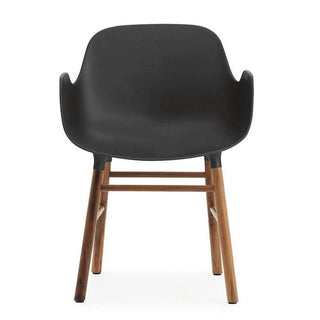 Normann Copenhagen Form polypropylene armchair with walnut legs - Buy now on ShopDecor - Discover the best products by NORMANN COPENHAGEN design