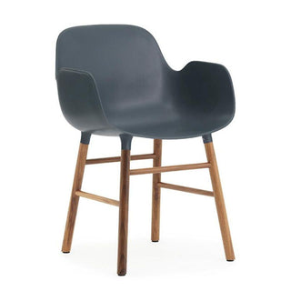 Normann Copenhagen Form polypropylene armchair with walnut legs Normann Copenhagen Form Blue - Buy now on ShopDecor - Discover the best products by NORMANN COPENHAGEN design