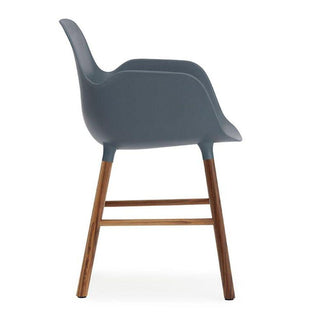 Normann Copenhagen Form polypropylene armchair with walnut legs - Buy now on ShopDecor - Discover the best products by NORMANN COPENHAGEN design