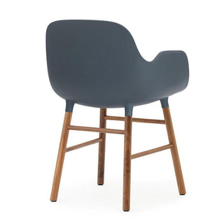 Normann Copenhagen Form polypropylene armchair with walnut legs - Buy now on ShopDecor - Discover the best products by NORMANN COPENHAGEN design