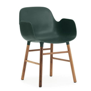 Normann Copenhagen Form polypropylene armchair with walnut legs Normann Copenhagen Form Green - Buy now on ShopDecor - Discover the best products by NORMANN COPENHAGEN design