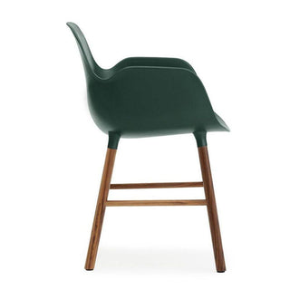 Normann Copenhagen Form polypropylene armchair with walnut legs - Buy now on ShopDecor - Discover the best products by NORMANN COPENHAGEN design