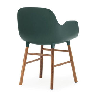 Normann Copenhagen Form polypropylene armchair with walnut legs - Buy now on ShopDecor - Discover the best products by NORMANN COPENHAGEN design