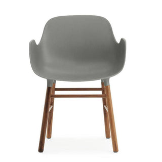 Normann Copenhagen Form polypropylene armchair with walnut legs - Buy now on ShopDecor - Discover the best products by NORMANN COPENHAGEN design