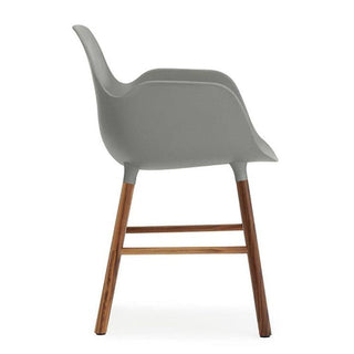 Normann Copenhagen Form polypropylene armchair with walnut legs - Buy now on ShopDecor - Discover the best products by NORMANN COPENHAGEN design