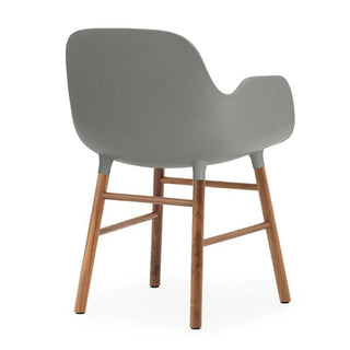 Normann Copenhagen Form polypropylene armchair with walnut legs - Buy now on ShopDecor - Discover the best products by NORMANN COPENHAGEN design