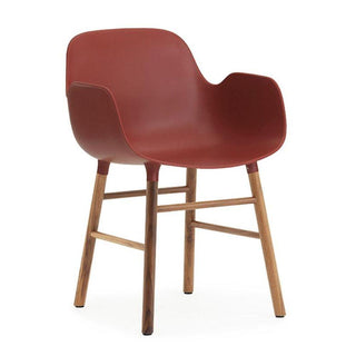 Normann Copenhagen Form polypropylene armchair with walnut legs Normann Copenhagen Form Red - Buy now on ShopDecor - Discover the best products by NORMANN COPENHAGEN design