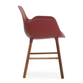 Normann Copenhagen Form polypropylene armchair with walnut legs - Buy now on ShopDecor - Discover the best products by NORMANN COPENHAGEN design