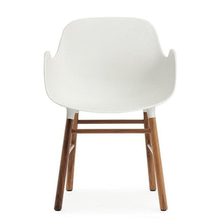 Normann Copenhagen Form polypropylene armchair with walnut legs - Buy now on ShopDecor - Discover the best products by NORMANN COPENHAGEN design