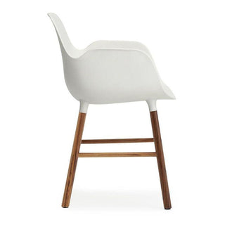 Normann Copenhagen Form polypropylene armchair with walnut legs - Buy now on ShopDecor - Discover the best products by NORMANN COPENHAGEN design