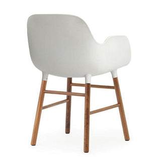 Normann Copenhagen Form polypropylene armchair with walnut legs - Buy now on ShopDecor - Discover the best products by NORMANN COPENHAGEN design