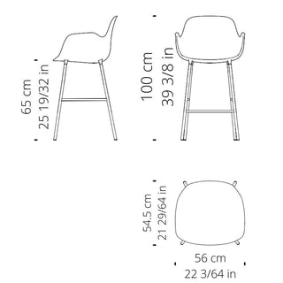 Normann Copenhagen Form steel bar armchair with polypropylene seat h. 65 cm. - Buy now on ShopDecor - Discover the best products by NORMANN COPENHAGEN design