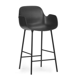 Normann Copenhagen Form steel bar armchair with polypropylene seat h. 65 cm. Normann Copenhagen Form Black - Buy now on ShopDecor - Discover the best products by NORMANN COPENHAGEN design